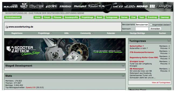 Abbildung: Website Scootertuning